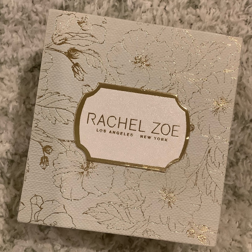 Rachel Zoe 14kt Gold Plated Sterling Silver Pearl Heart Earrings NWT Boxed - Picture 14 of 16
